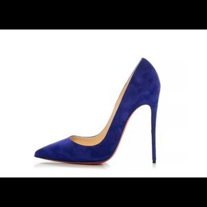 Christian Louboutin So Kate suede blue